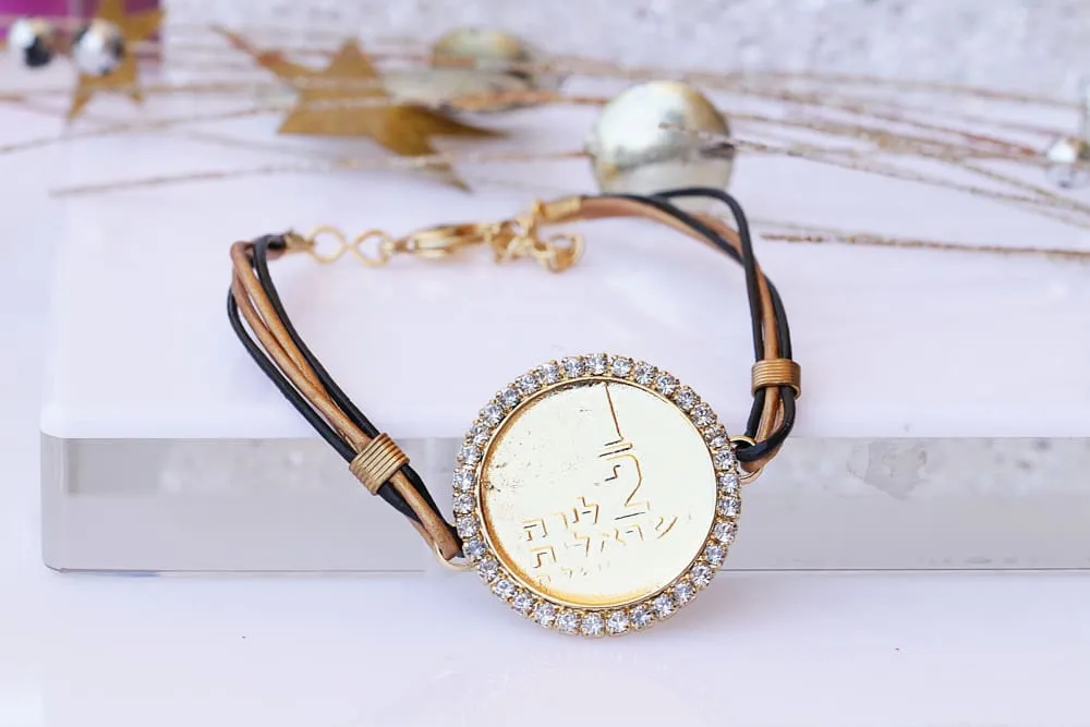 LEATHER COIN BRACELET