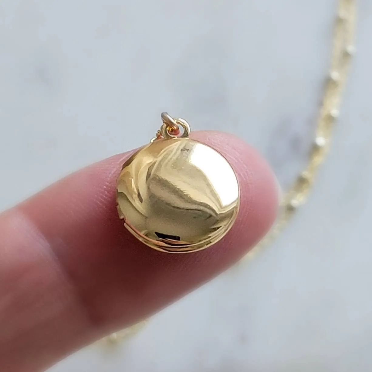 Little Gold Locket Necklace