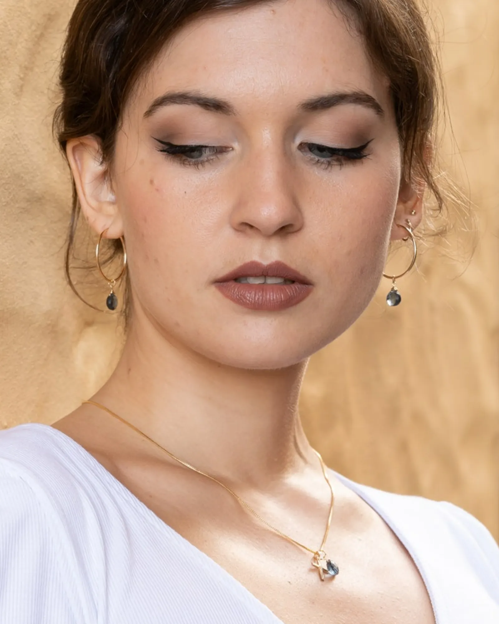 London Blue Topaz Hoop Earrings