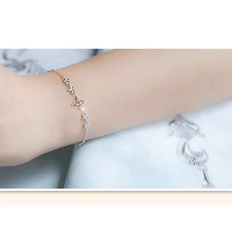 Lucky four-leaf clover bracelet