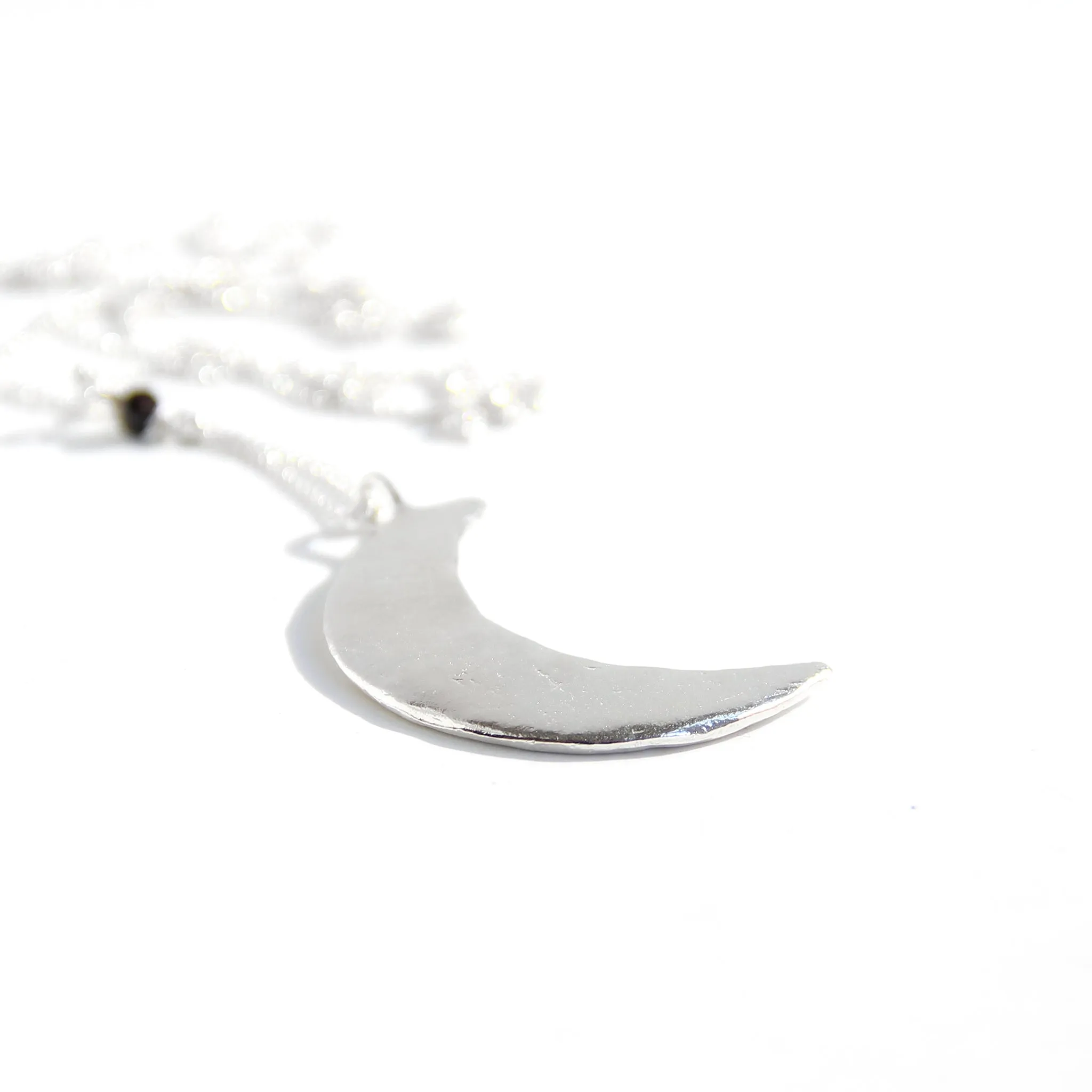 Luna Crescent Moon Necklace | Large | Sterling