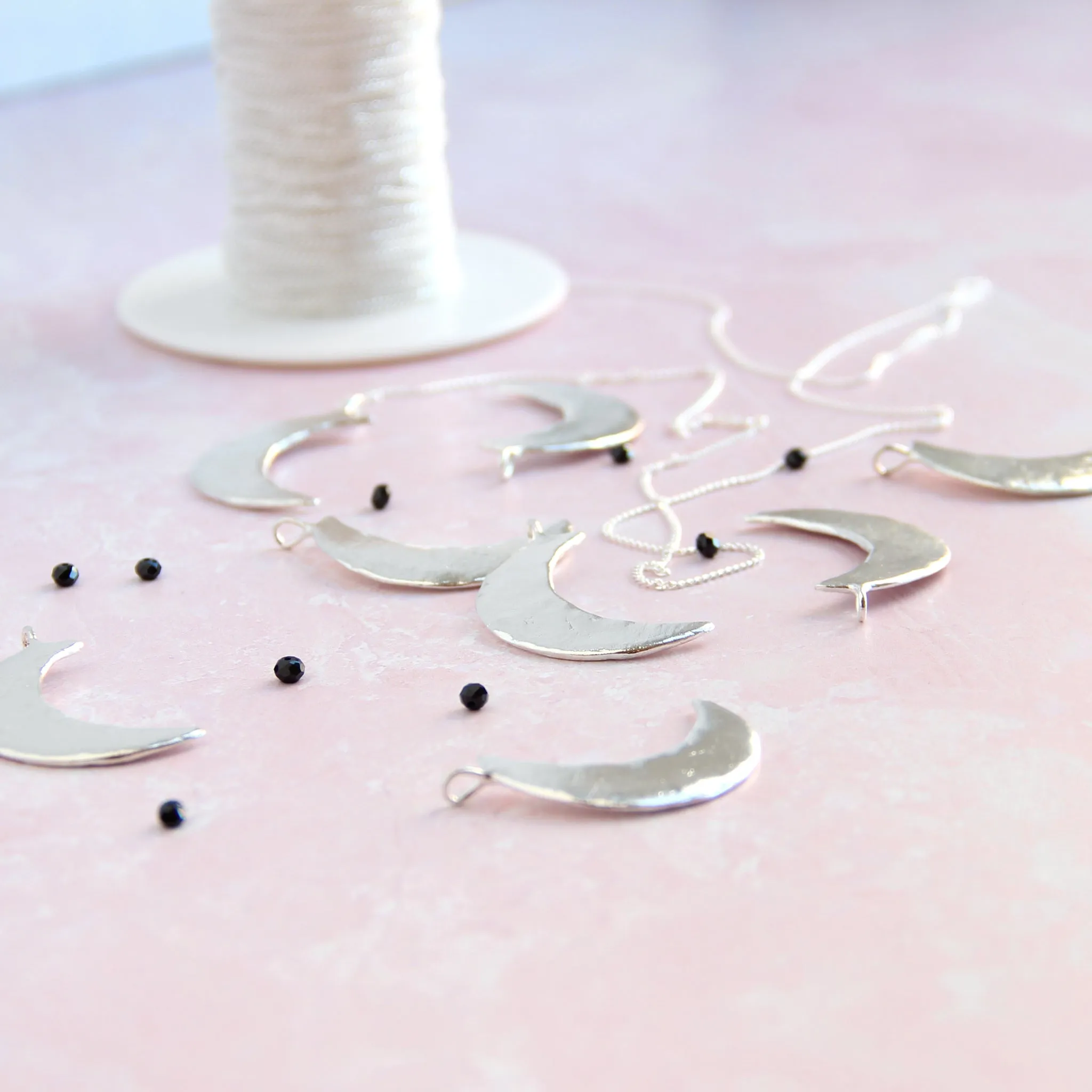Luna Crescent Moon Necklace | Large | Sterling