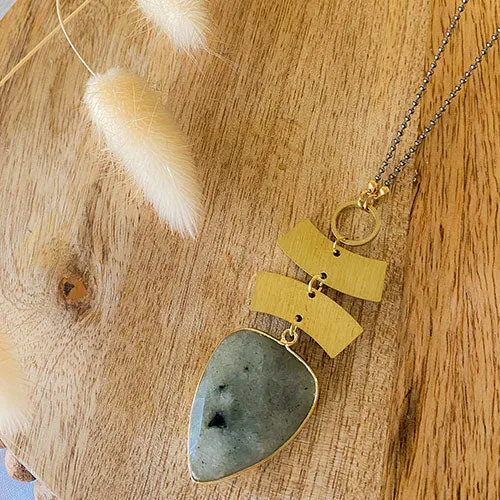 Lure: Labradorite Fish Style Necklace