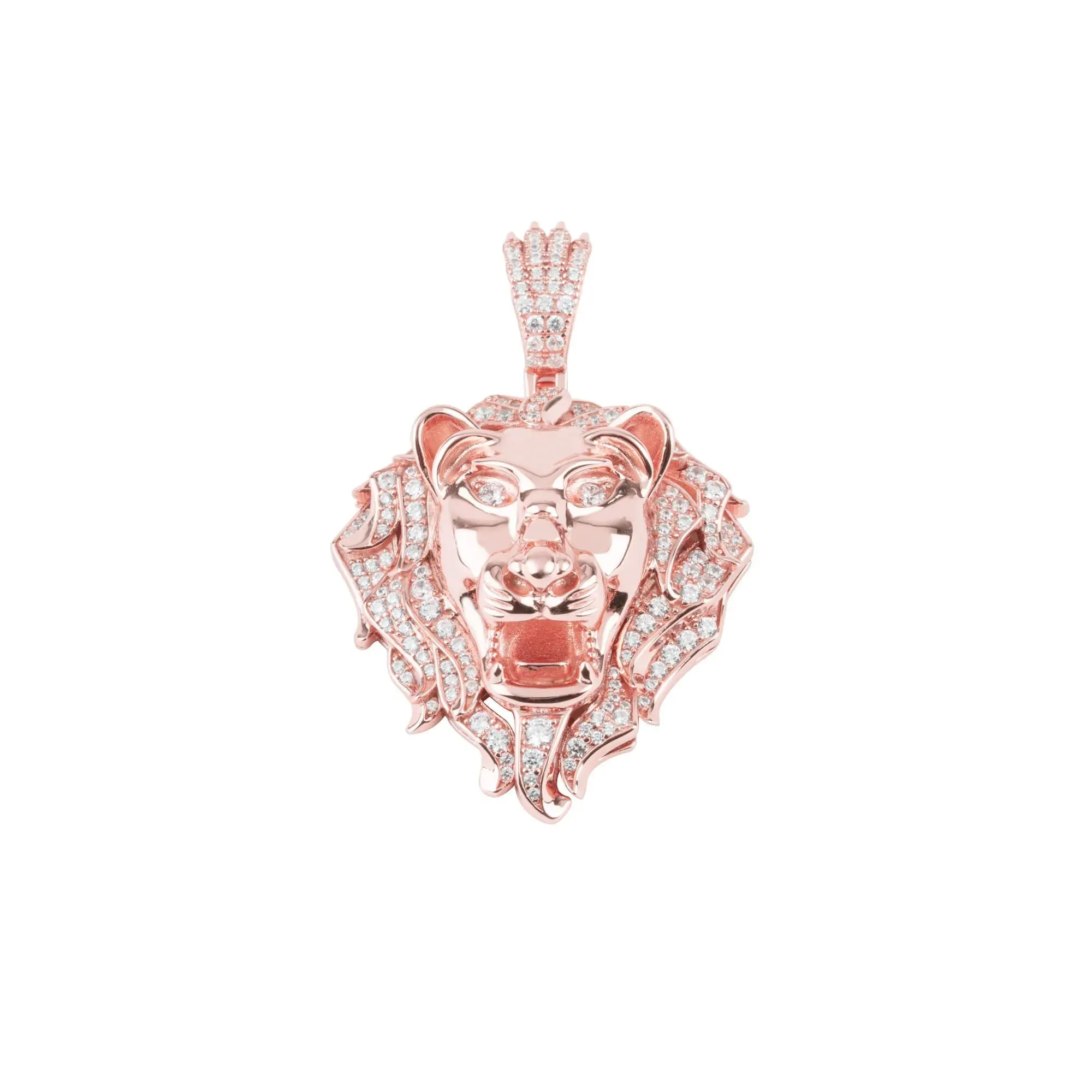 Majestic Roar Zircon Studded Rose Gold Locket