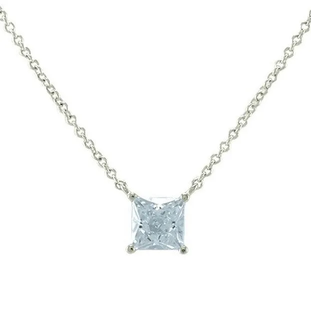 Meg Princess Cut Pendant – 6mm | 1ct