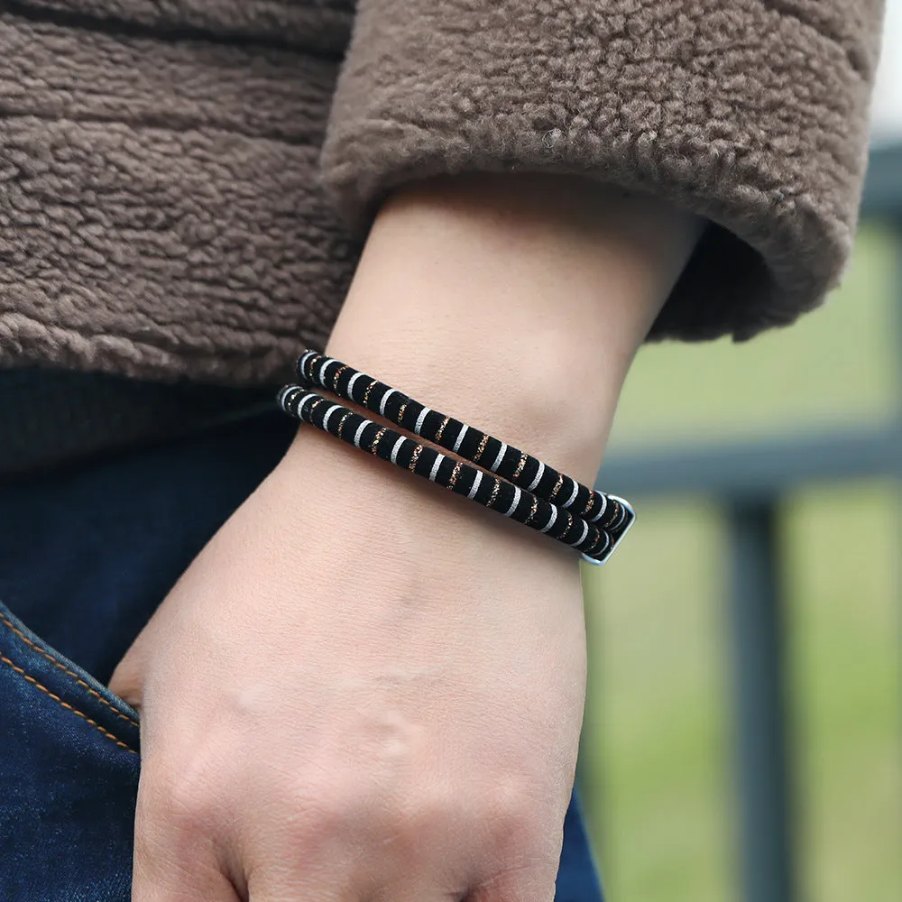 Men's Leather Jewelry Jewelry Ethnic Style Retro Alloy Magnetic Buckle Leather Bracelet
