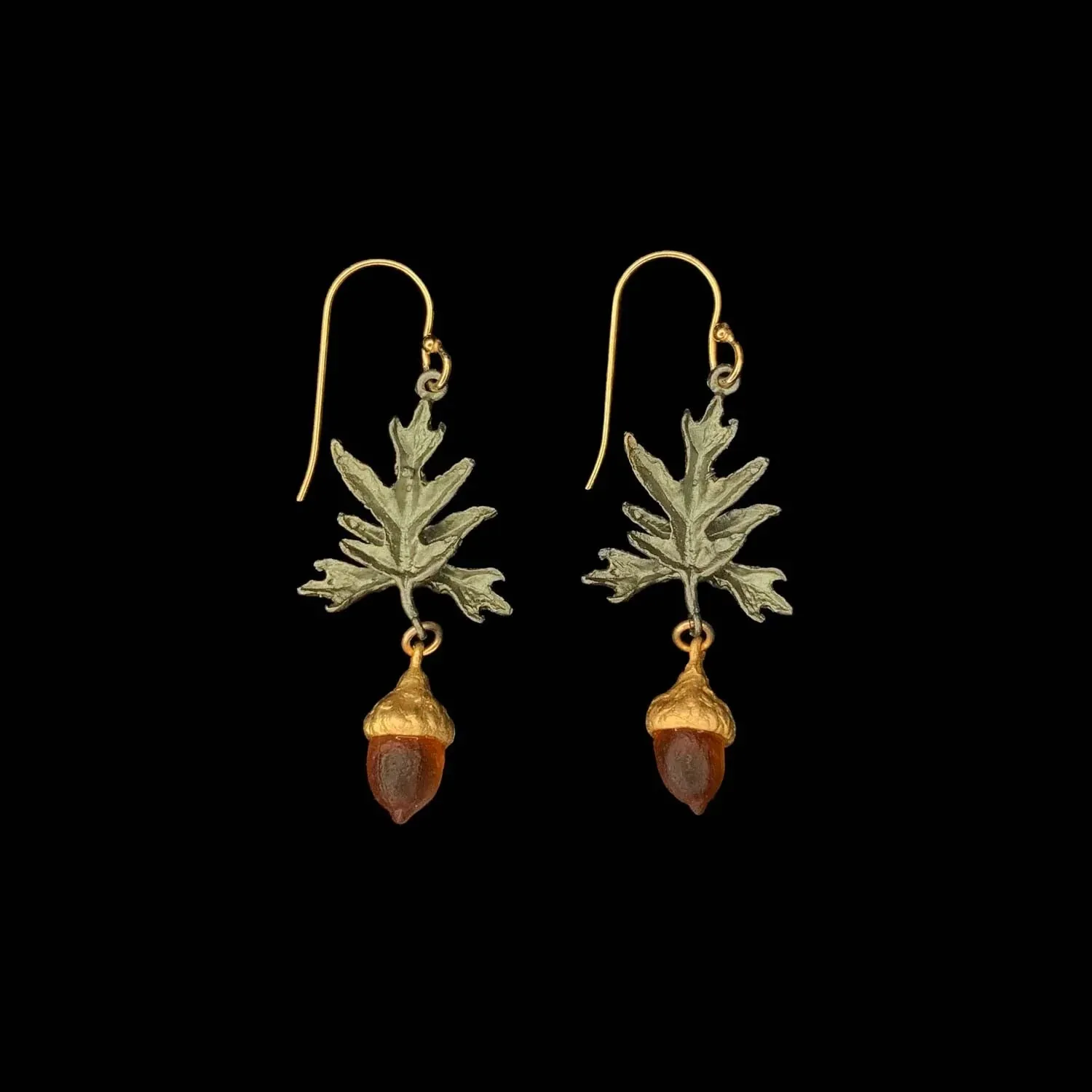Michael Michaud Pin Oak Wire Earrings