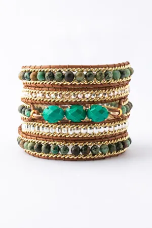 Nakamol Emerald Green Wrap Bracelet