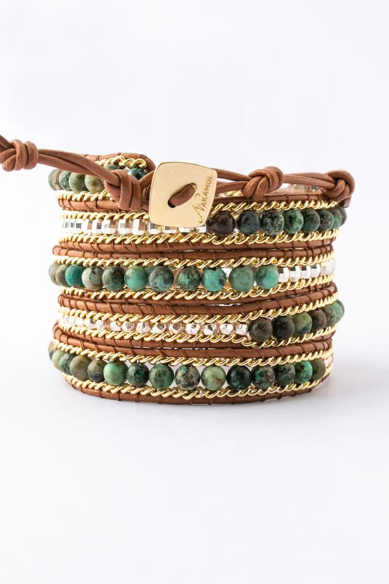 Nakamol Emerald Green Wrap Bracelet