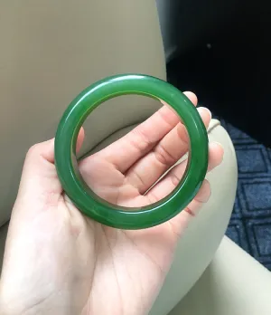 Natural Jade Bangle Nephrite Bangle Internal Diameter 57.3mm NBE028