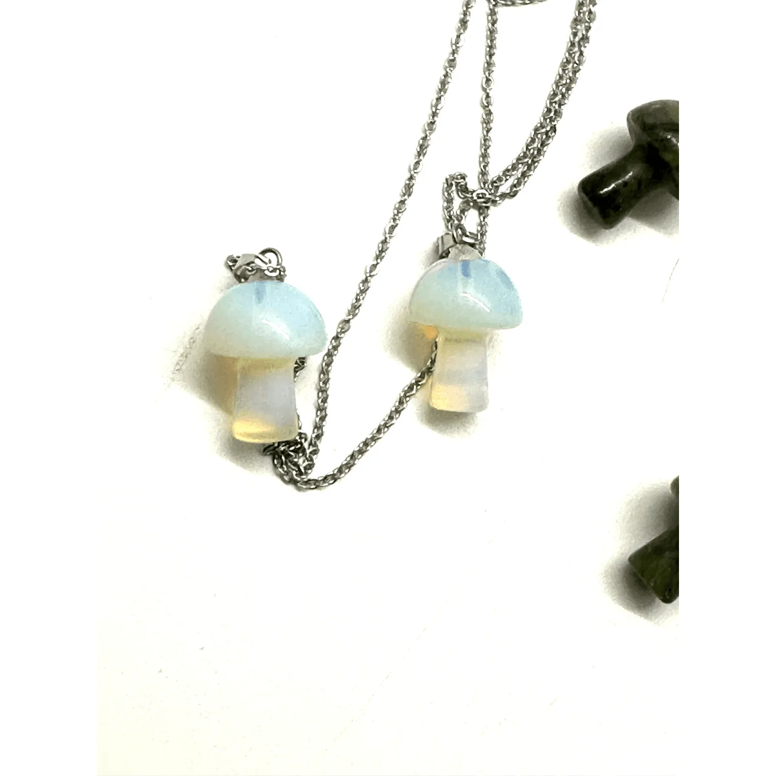 Necklace: Gemstone Mushrooms