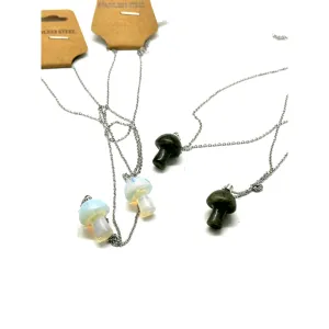 Necklace: Gemstone Mushrooms