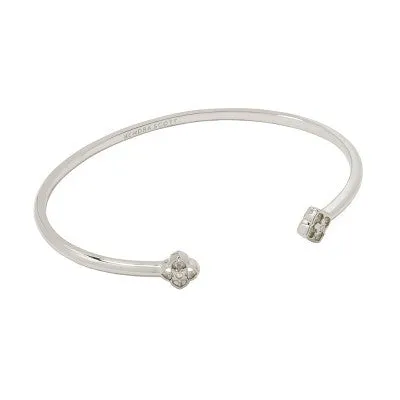 New - Kendra Scott Iris Rhodium Over Brass Cuff Bracelet - Silver
