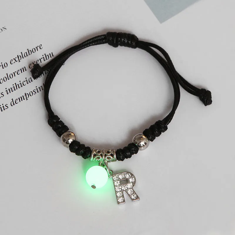 New Luminous English Alphabet Couple Bracelet