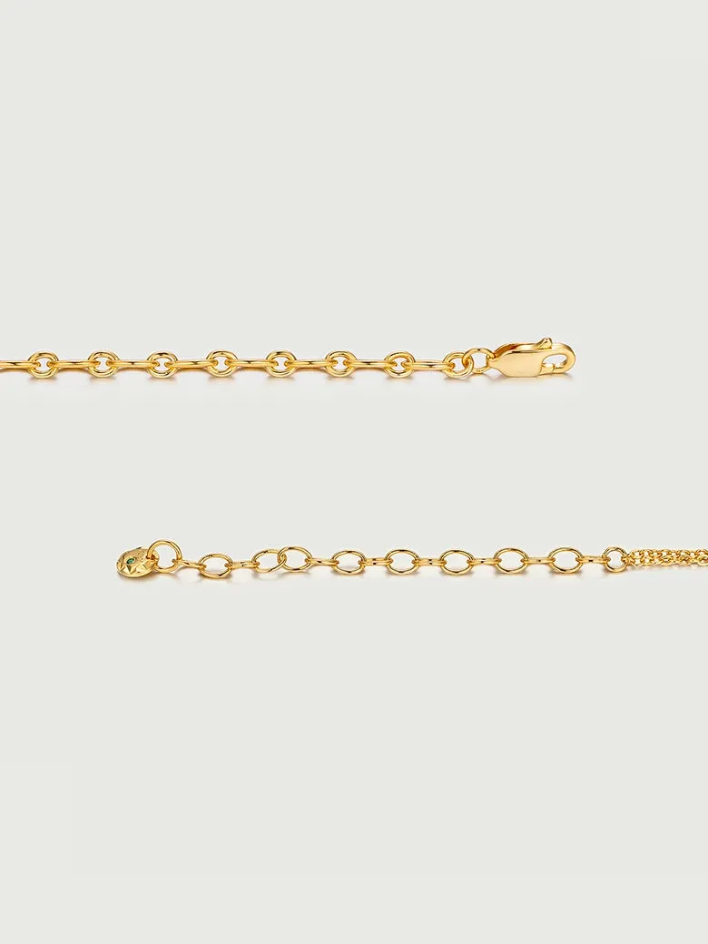 Oval Crossover Morganite Necklace