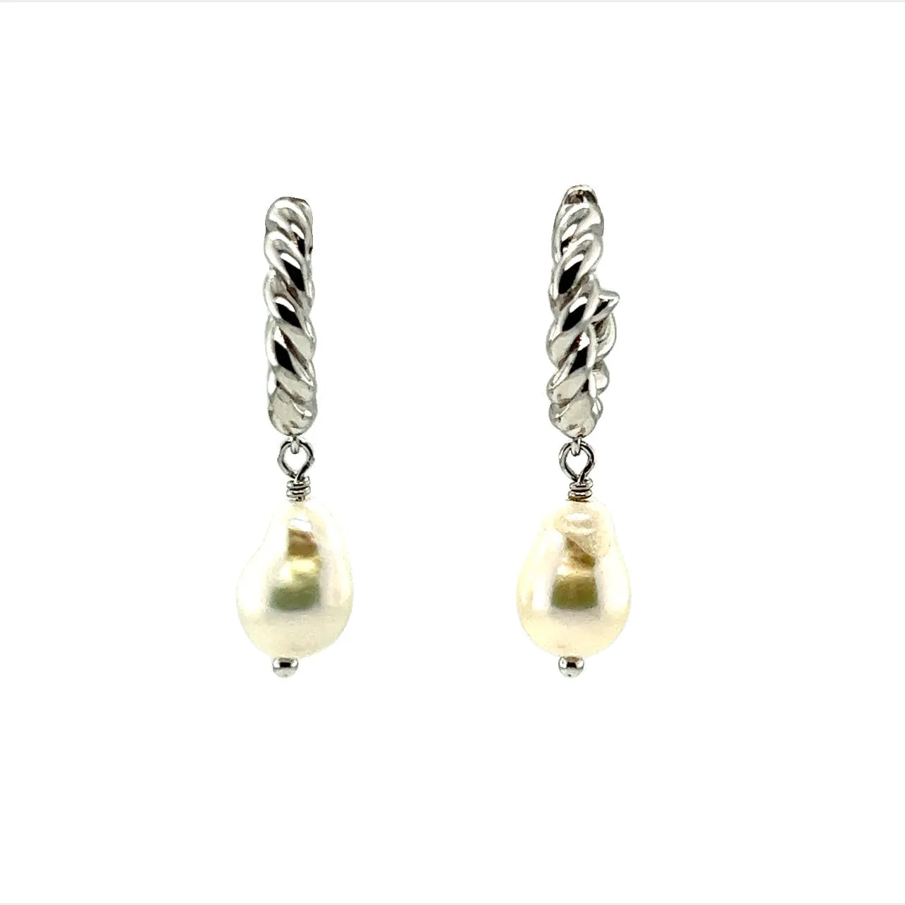 P311 Pearl Huggies Earrings