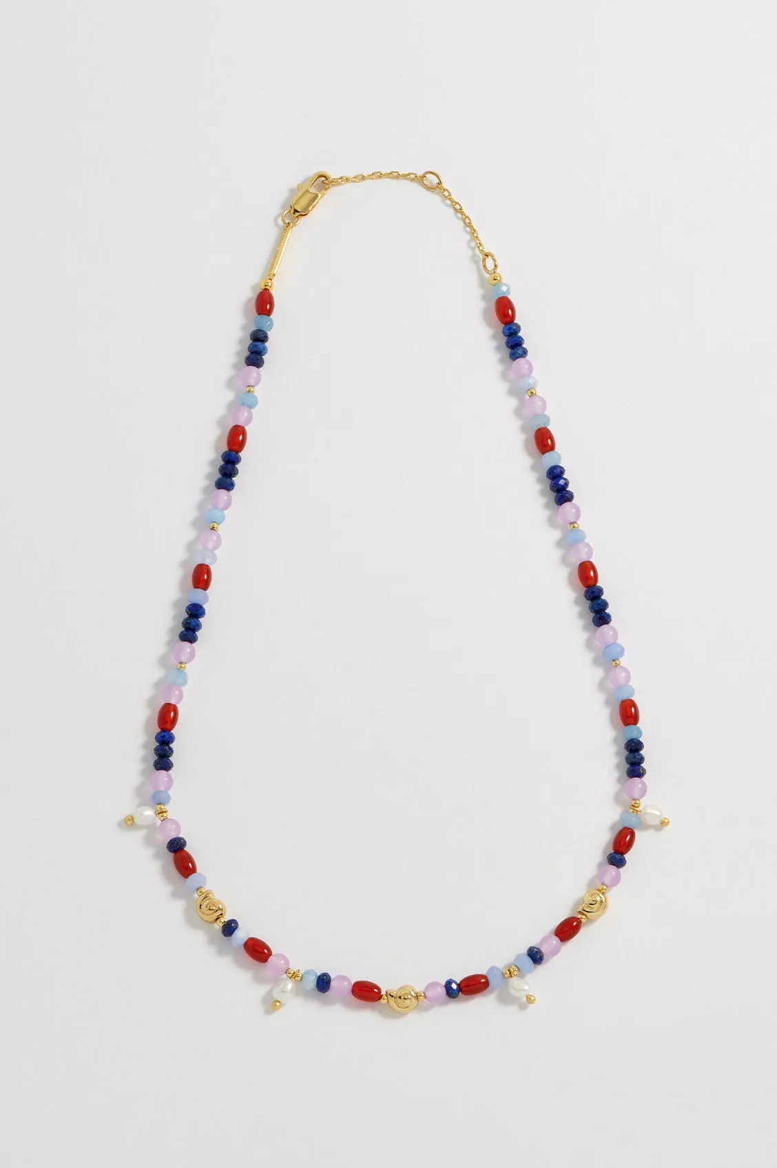 Pearl Gemstone Shell Necklace