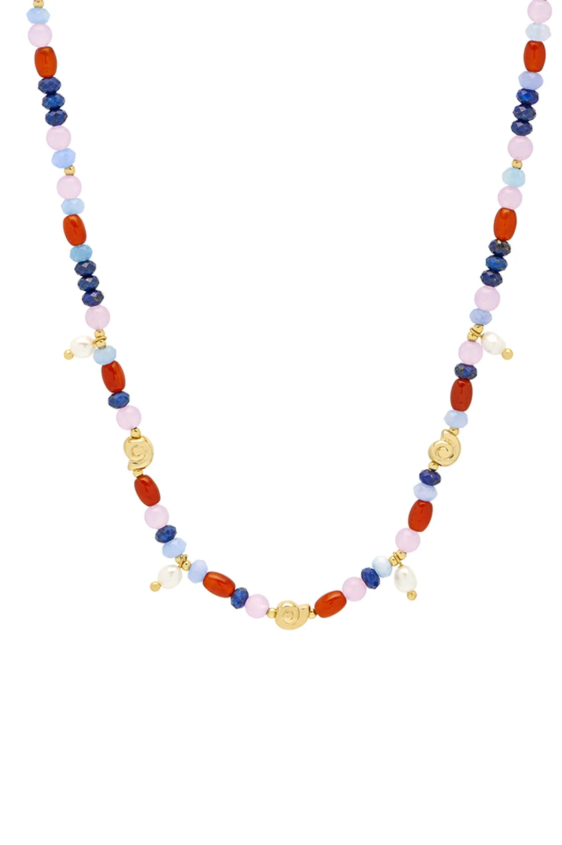 Pearl Gemstone Shell Necklace
