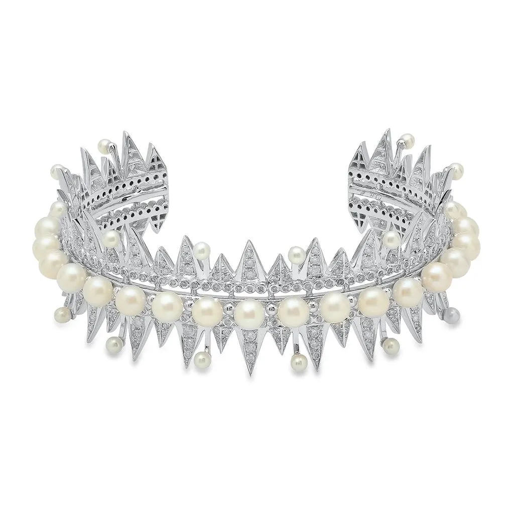 Pearl Spike Bracelet Cuff