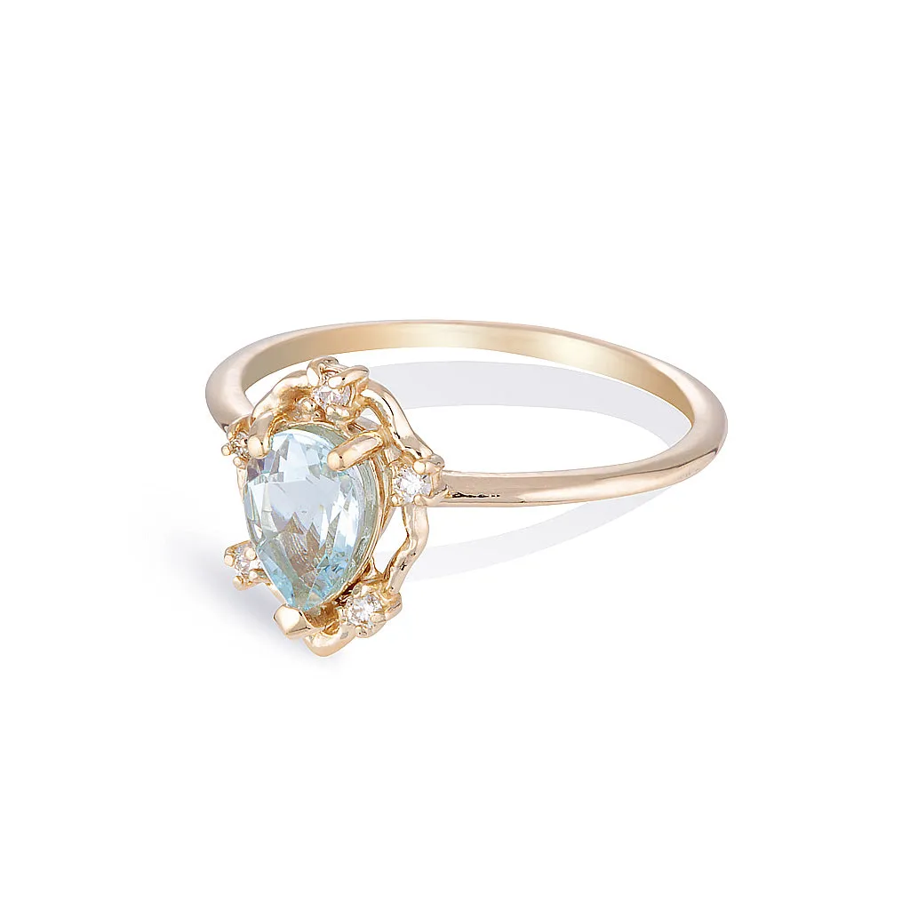 Peone II | aquamarine & diamonds