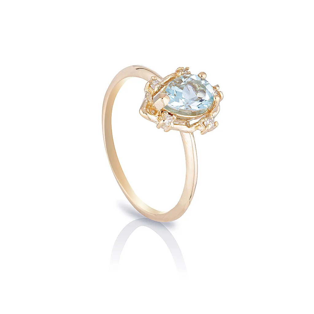 Peone II | aquamarine & diamonds
