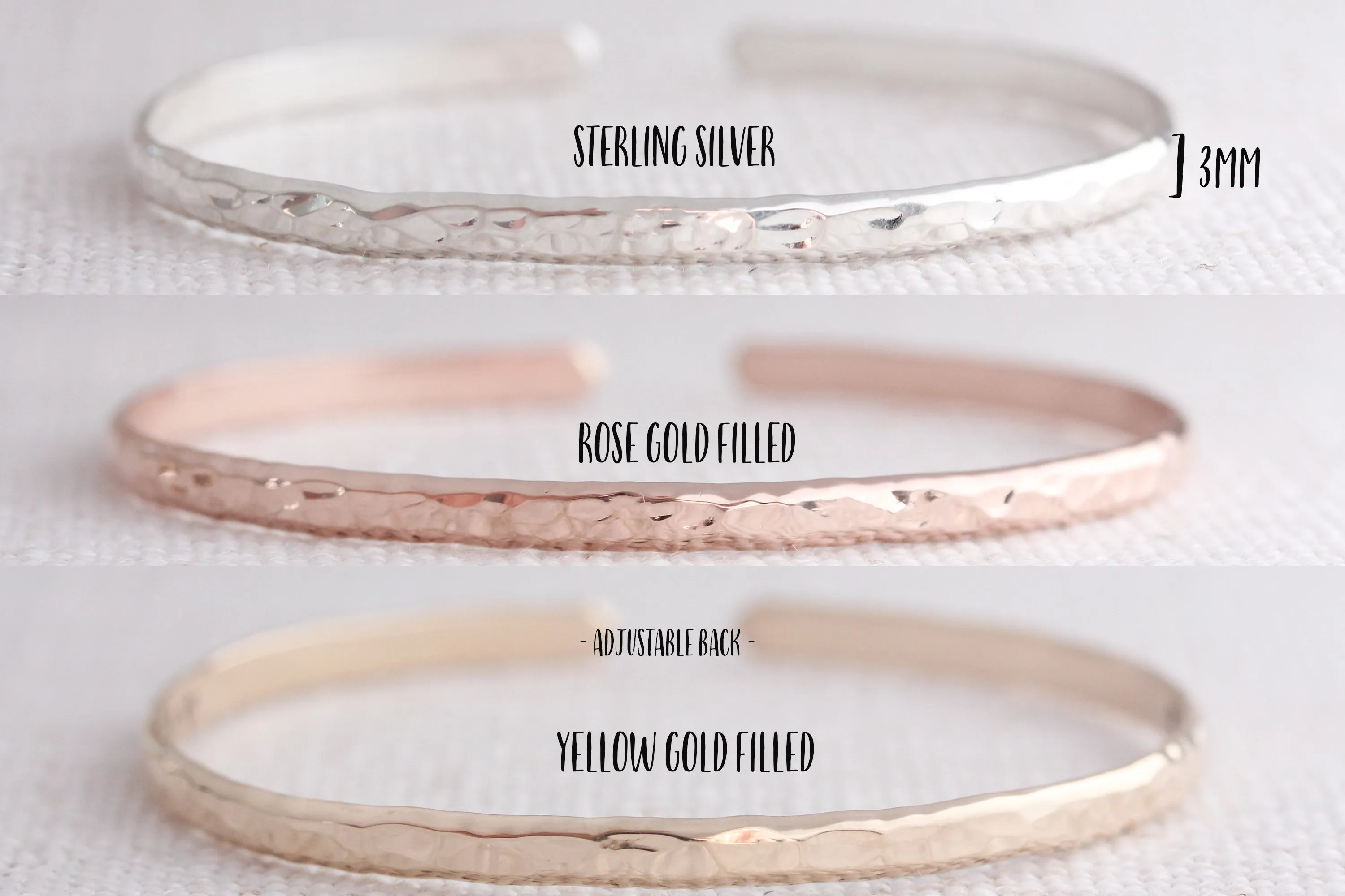 personalized textured cuff {gold}