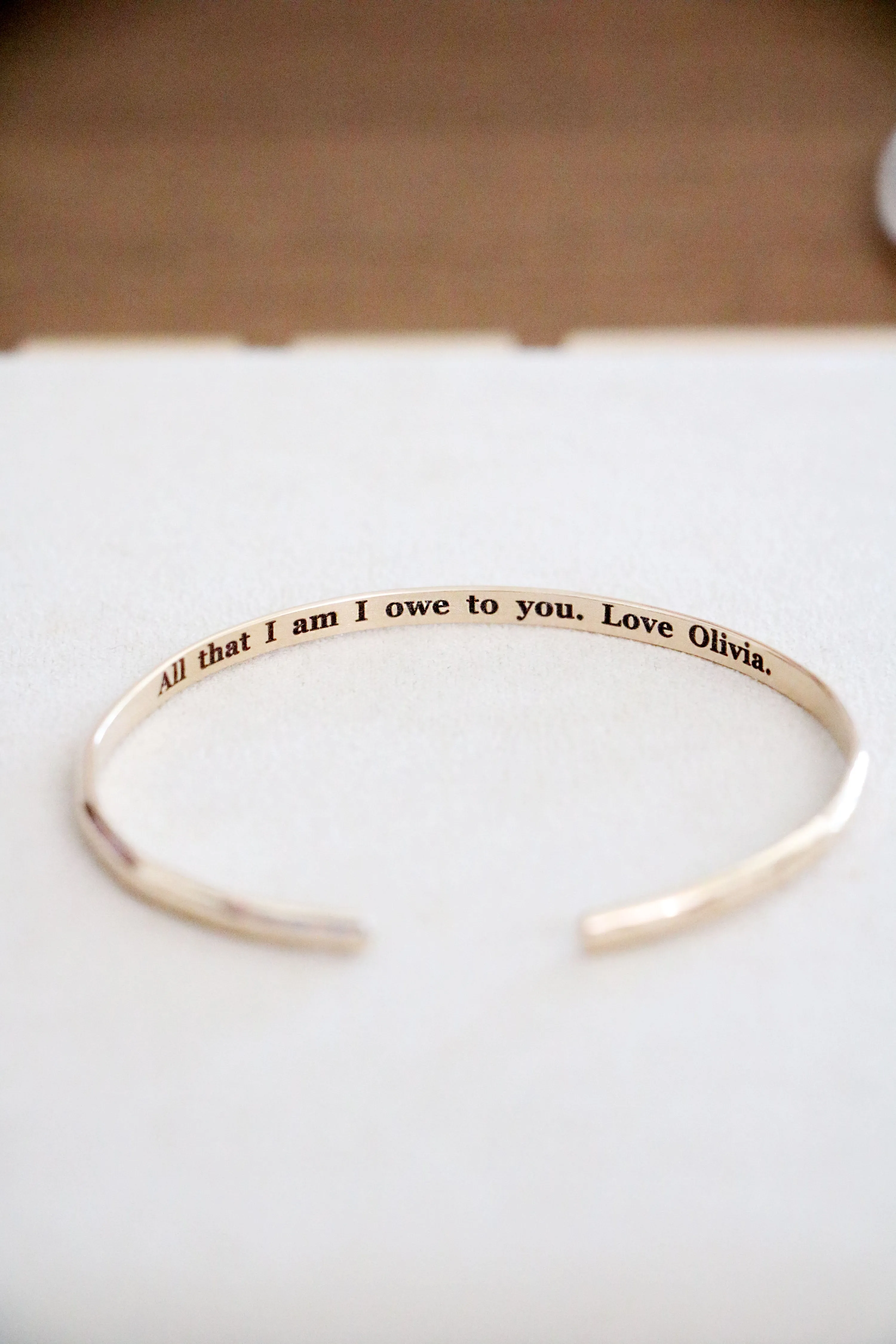 personalized textured cuff {gold}