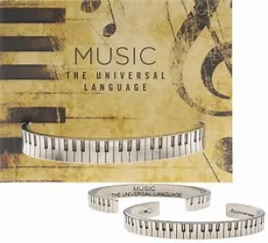 Piano Keys Pewter Cuff