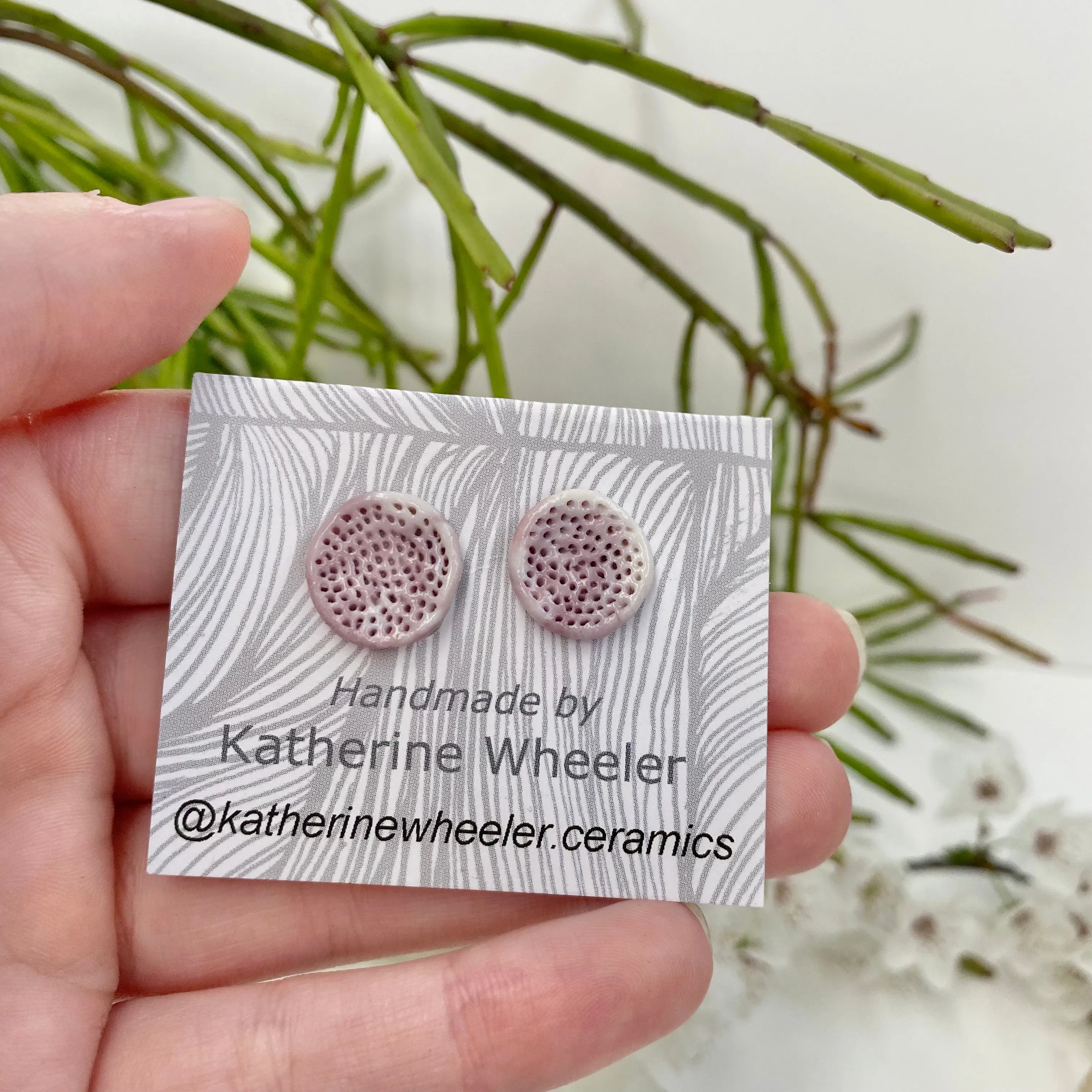 Purple   Green Coral Studs ~ Pick a Pair