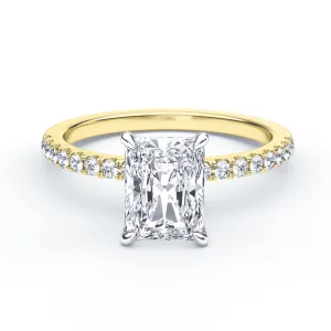 Radiant Cut Low Profile Pave Ring