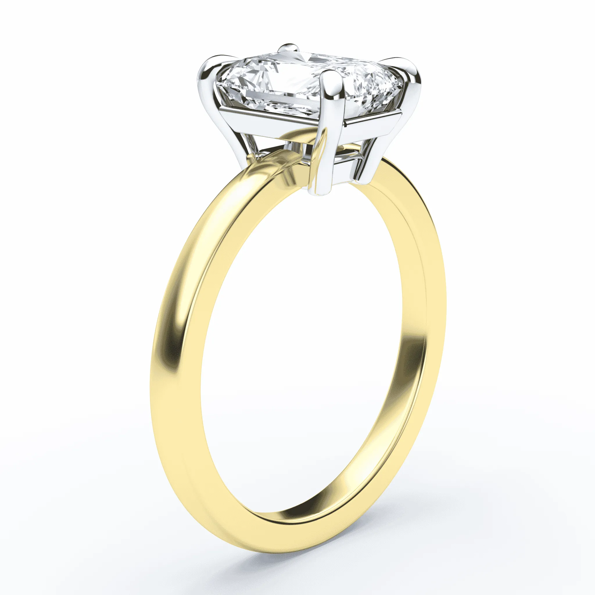 Radiant Cut Low Profile Solitaire