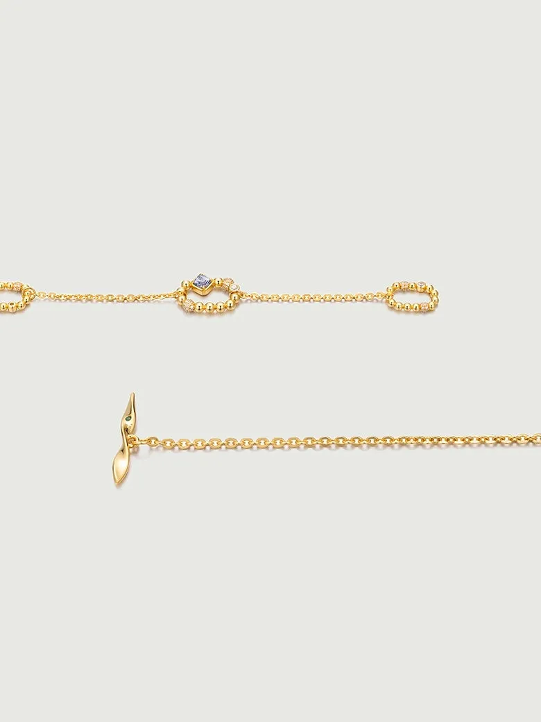 Rectangles Charm Beaded Necklace