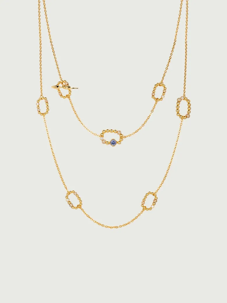 Rectangles Charm Beaded Necklace