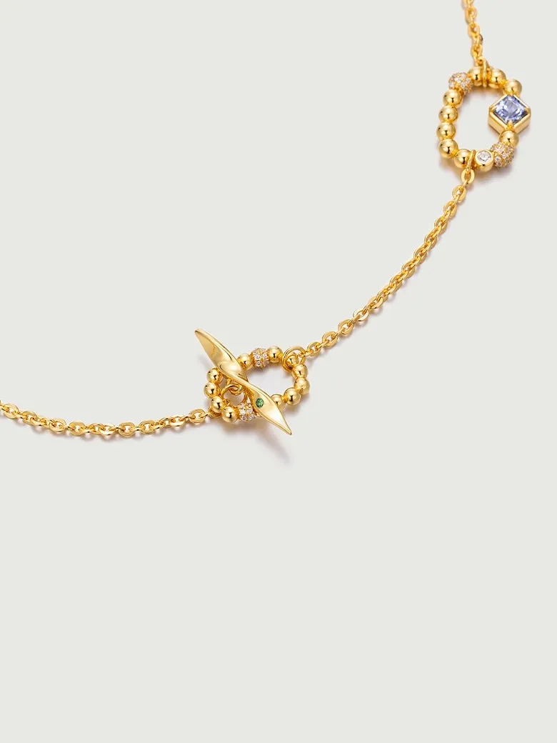 Rectangles Charm Beaded Necklace
