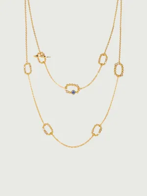 Rectangles Charm Beaded Necklace