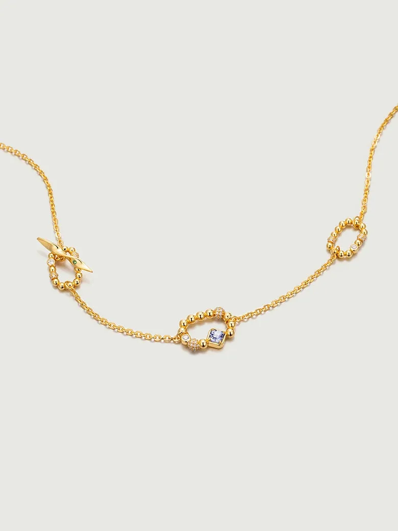 Rectangles Charm Beaded Necklace