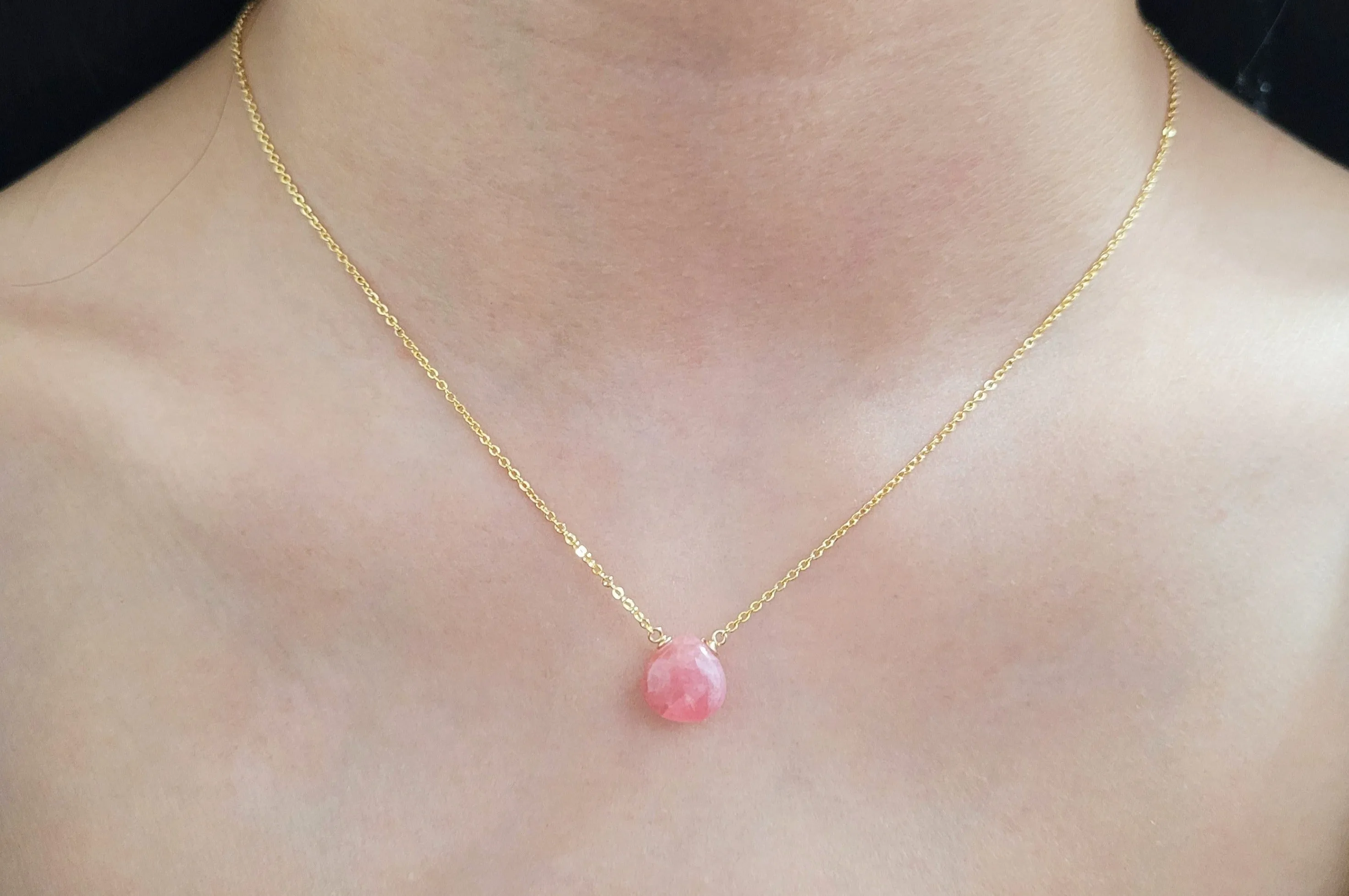 Rhodochrosite Heart Necklace