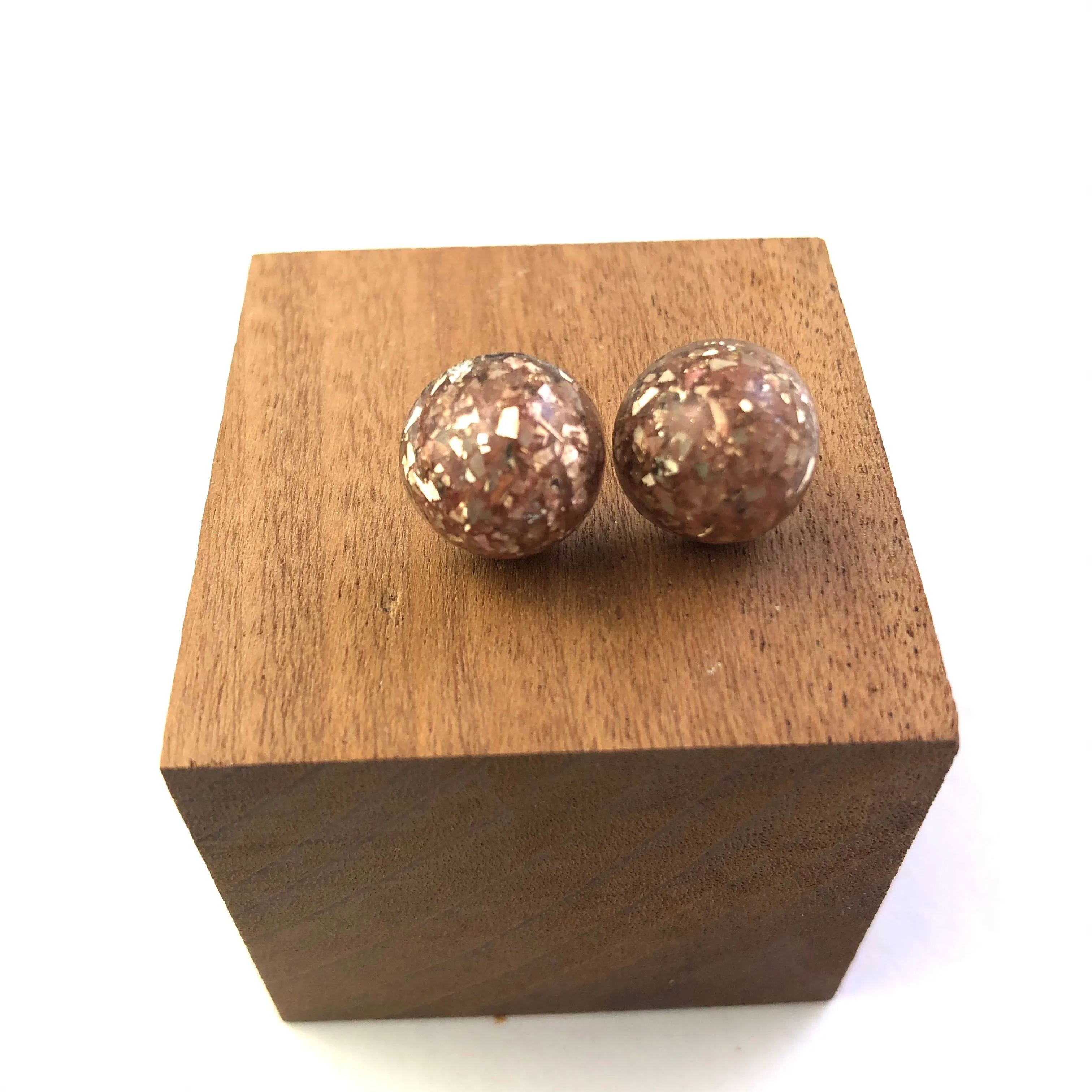 Rose Gold Glitter Gumdrop Earring
