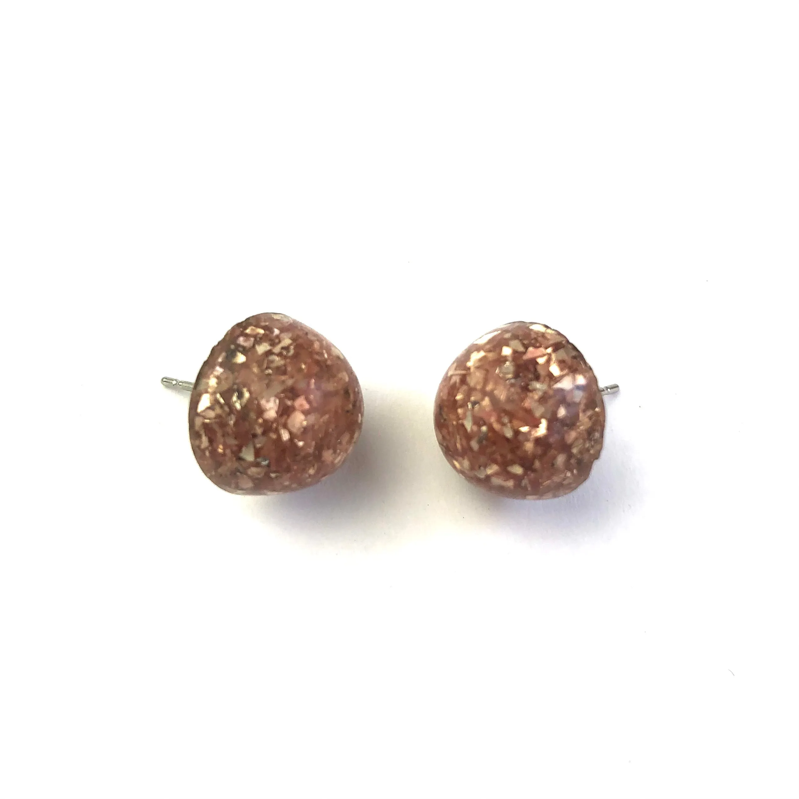 Rose Gold Glitter Gumdrop Earring