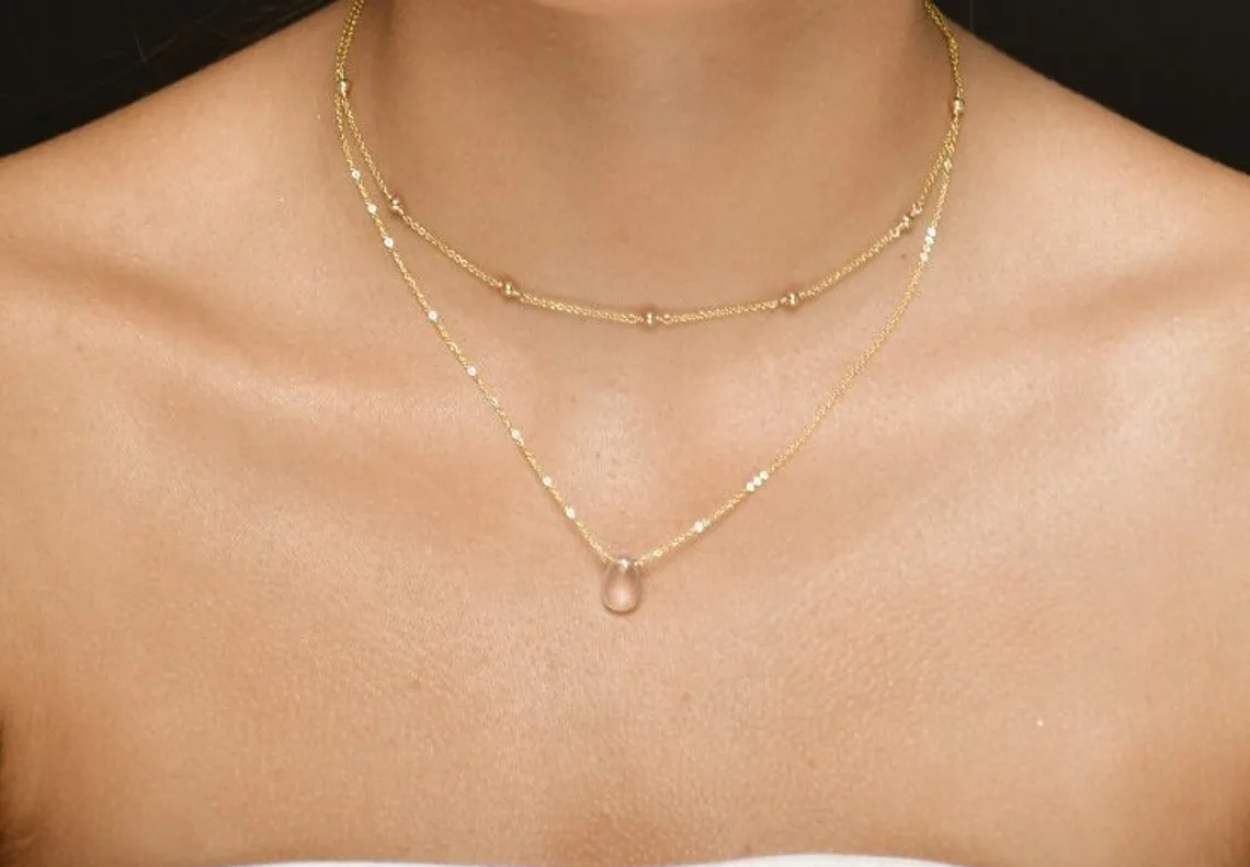 Rose Quartz Pendant Necklace