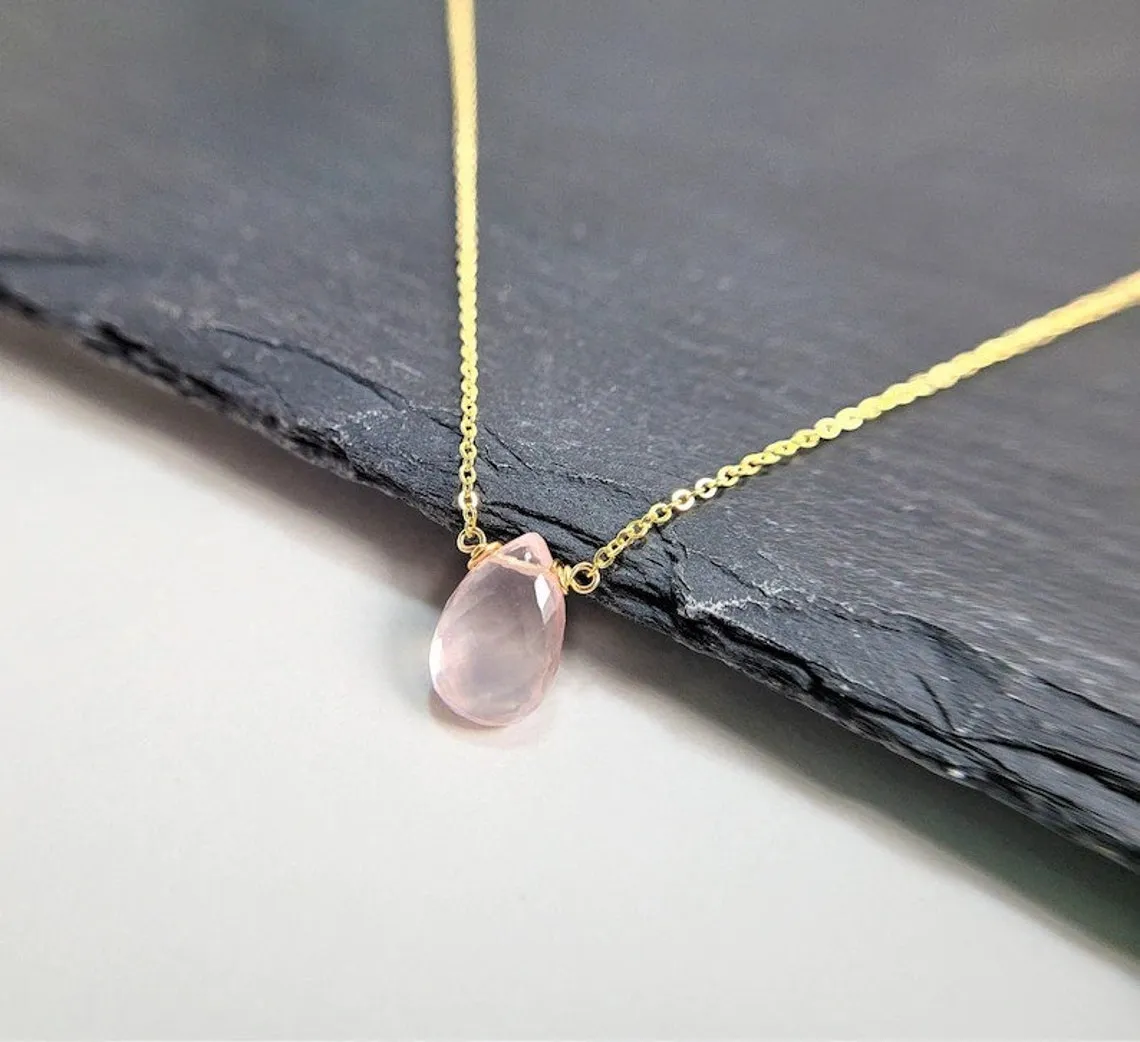 Rose Quartz Pendant Necklace