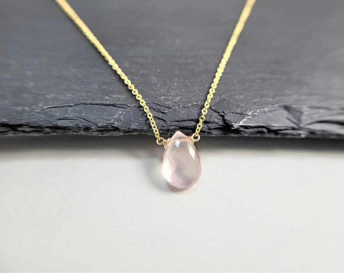 Rose Quartz Pendant Necklace
