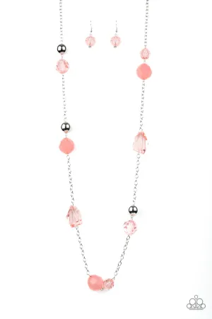 Royal Roller - Orange Necklace - Paparazzi Accessories