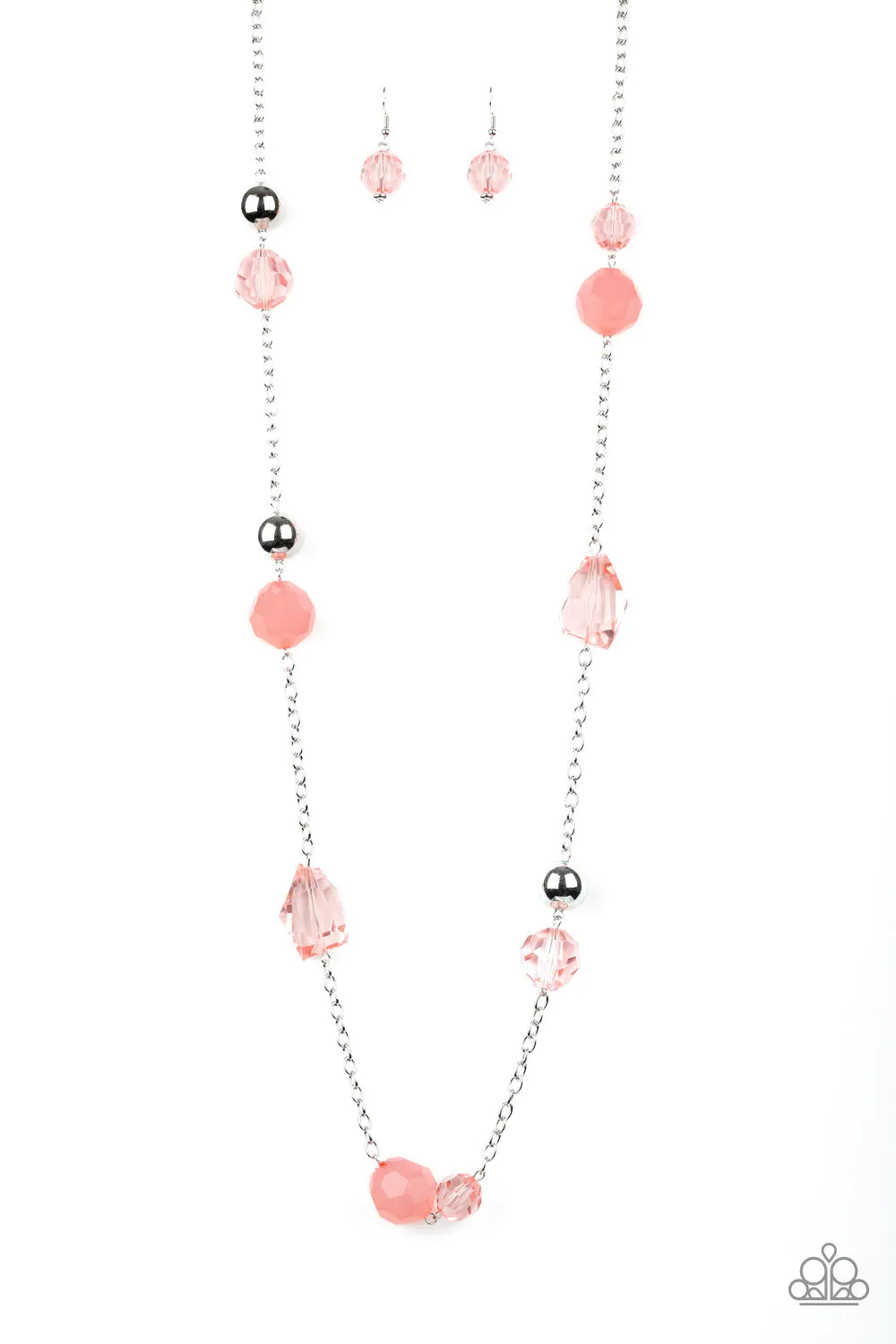 Royal Roller - Orange Necklace - Paparazzi Accessories