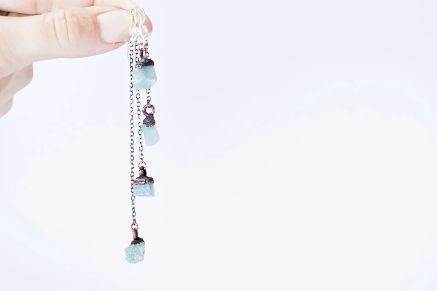 SALE Aquamarine  | Raw Aquamarine earrings