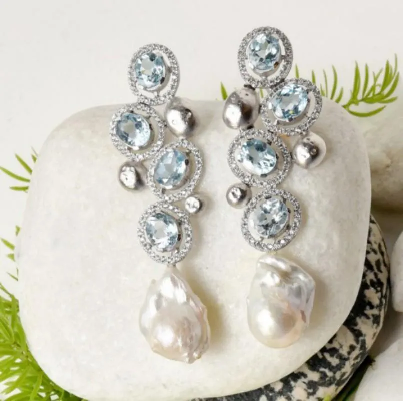 Shaista Jewelry - Aqua Earrings
