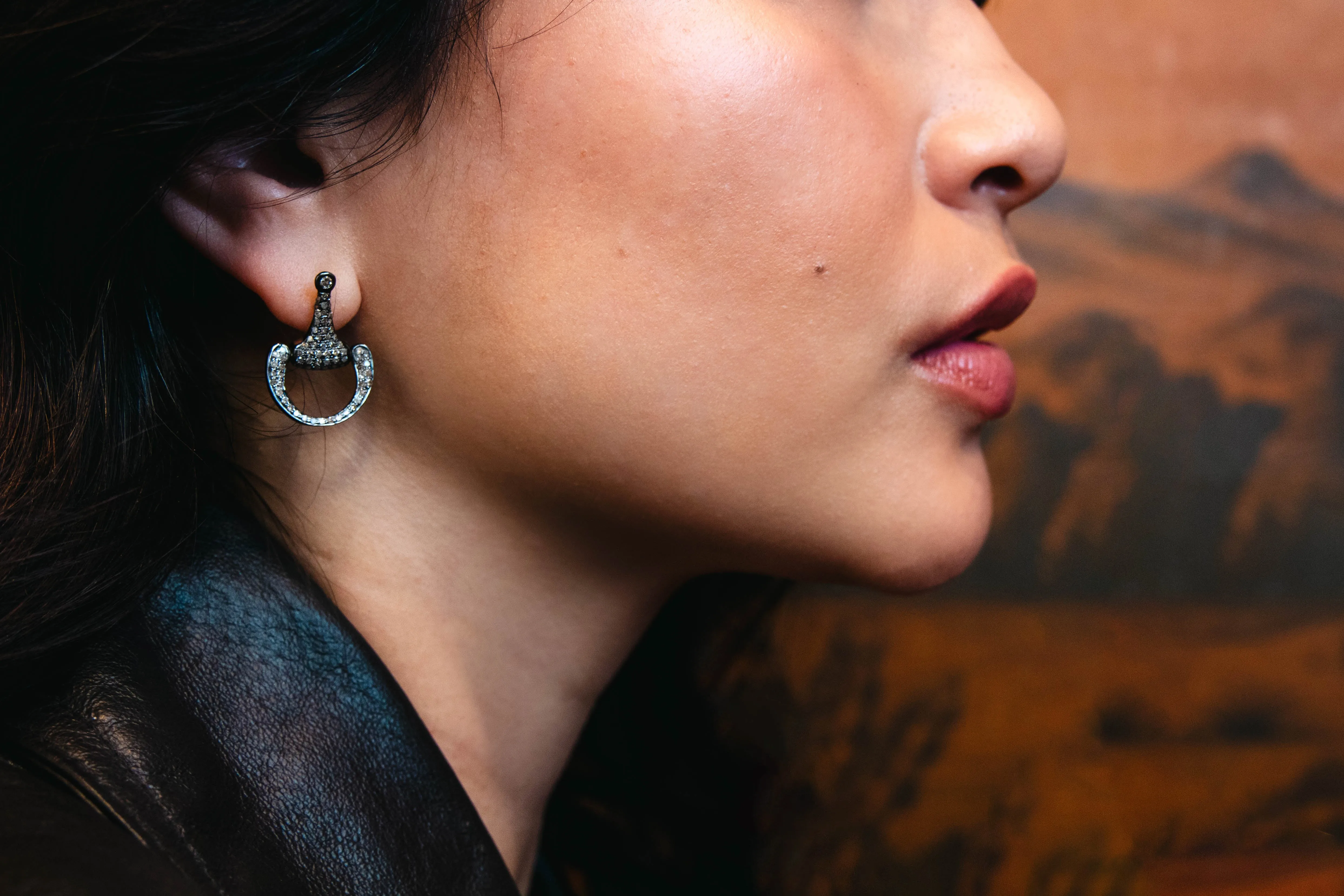 Small Equestrian Bit Earrings | Pavé