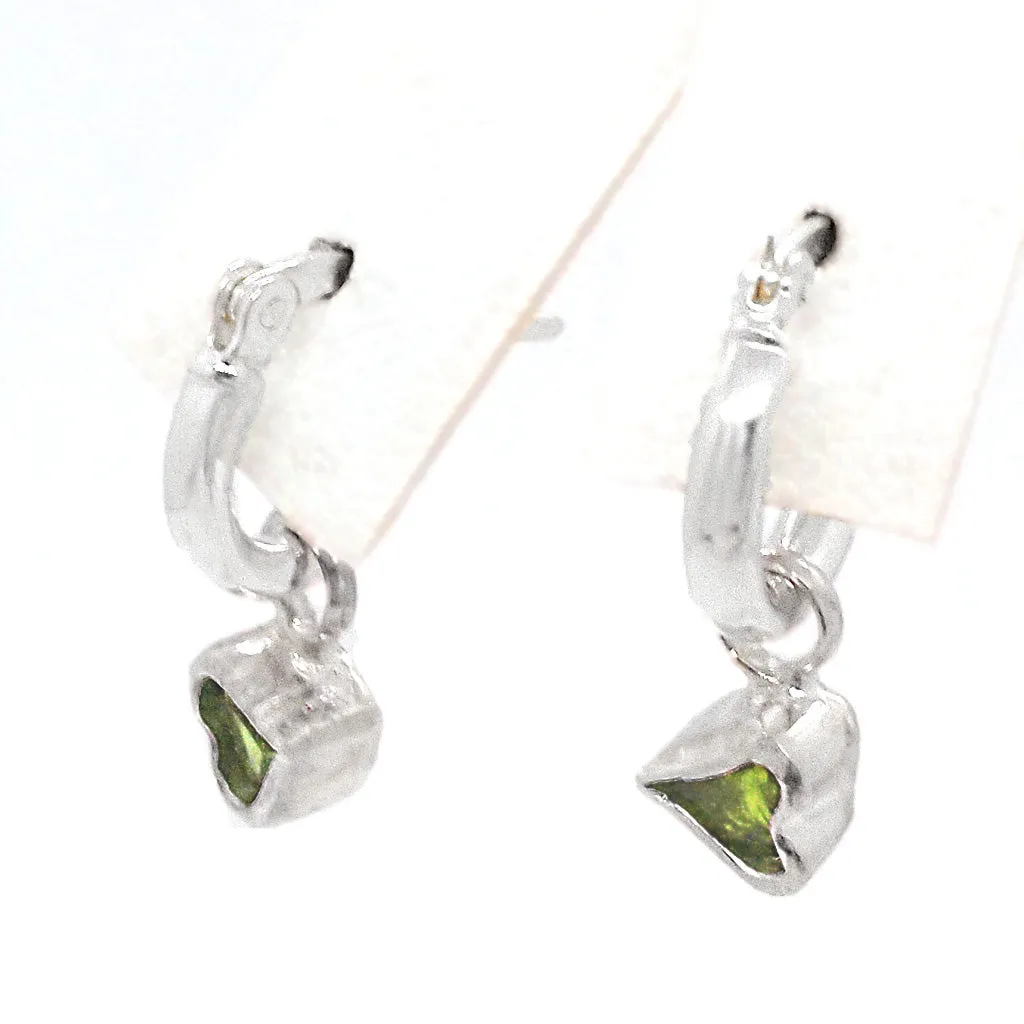 Small Hoops with Peridot