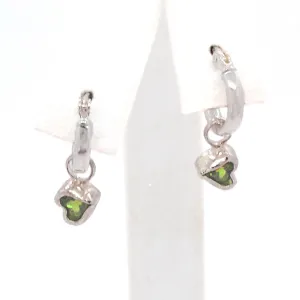 Small Hoops with Peridot