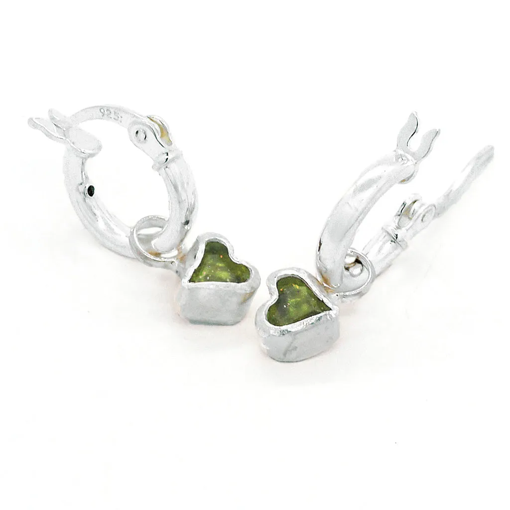 Small Hoops with Peridot